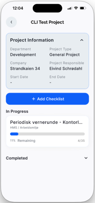 Project information expanded